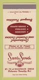 Matchbook Cover - Sans Souci Restaurant Delaware Township NJ 30 Strike