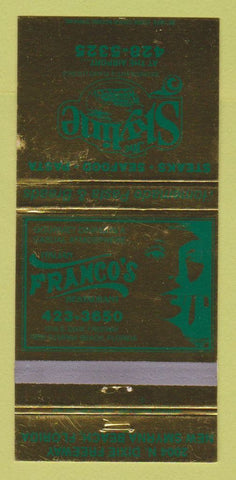 Matchbook Cover - Skyline Franco's Restaurant New Smyrna Beach FL 30 Strike
