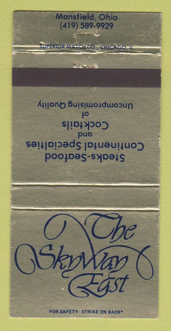 Matchbook Cover - The Skyway East Restaurant Mansfield OH 30 Strike