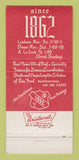 Matchbook Cover - Schweizer's Restaurant Detroit MI 30 Strike