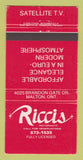 Matchbook Cover - Riccis Ristorante Malton ON 30 Strike