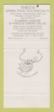 Matchbook Cover - Theos Tavern The Mission Toledo OH 30 Strike