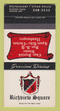 Matchbook Cover - Richview Square Restaurant Weston ON SAMPLE 30 Strike