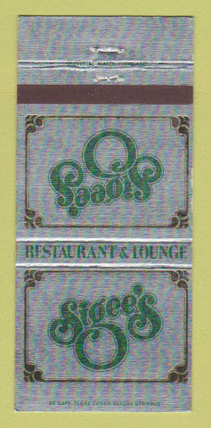 Matchbook Cover - Sigee's Restaurant Hospitality Inn 30 Strike