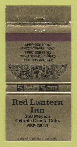 Matchbook Cover - Red Lantern Inn Cripple Creek Colorado 30 Strike