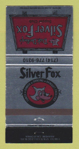 Matchbook Cover - Silver Fox Supper Club Anaheim CA 30 Strike