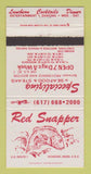 Matchbook Cover - Red Snapper Restaurant Foxboro MA 30 Strike