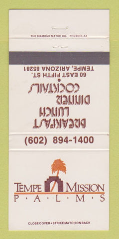 Matchbook Cover - Temple Mission Palms Tempe AZ 30 Strike