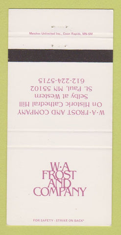 Matchbook Cover - WA Frost and Company St Paul MN 30 Strike