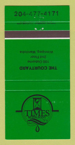 Matchbook Cover - Times Restaurant Winnipeg MB 30 Strike