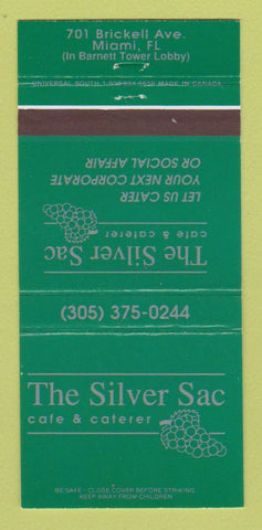 Matchbook Cover - Silver Sac Cafe Miami FL 30 Strike