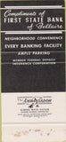 Matchbook Cover - First State Bank Bellaire TX 30 Strike