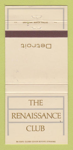 Matchbook Cover - Renaissance Club Detroit MI WEAR 30 Strike