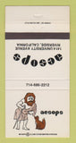 Matchbook Cover - Aesops Riverside CA 30 Strike