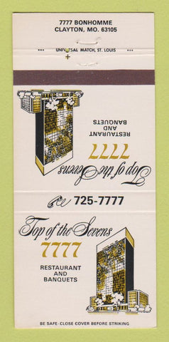 Matchbook Cover - Top of the Sevens Restaurant Clayton MO 30 Strike