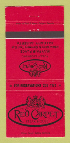 Matchbook Cover - Red Carpet Steak House Calgary AB 30 Strike