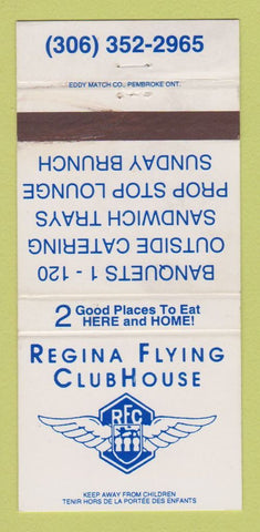 Matchbook Cover - Regina Flying Club House SK? 30 Strike