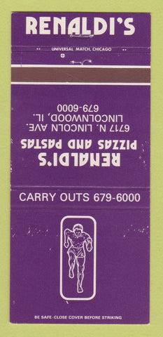Matchbook Cover - Renaldi's Pizza Pasta Lincolnwood IL 30 Strike