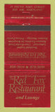 Matchbook Cover - Red Fox Restaurant Bel Air MD 30 Strike