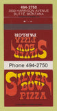 Matchbook Cover - Silver Bow Pizza Butte MT 30 Strike