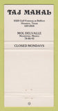 Matchbook Cover - Namaste Taj Mahal Houston TX Monterrey Mexico 30 Strike