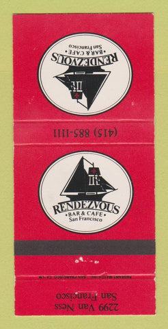 Matchbook Cover - Rendezvous Bar Cafe San Francisco CA 30 Strike