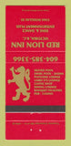 Matchbook Cover - Red Lion Inn Victoria BC 30 Strike