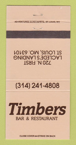 Matchbook Cover - Timbers Bar Restaurant St Louis MO 30 Strike