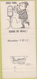 Matchbook Cover - Hershey National Bank PA 30 Strike