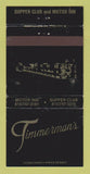 Matchbook Cover - Timmerman's Supper Club  East Dubuque IL WEAR 30 Strike