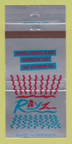 Matchbook Cover - Rayz BBQ Spit Stuart FL 30 Strike
