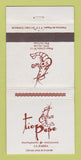 Matchbook Cover - Tio Pepe Paseo Colon San Jose? Costa Rica? 30 Strike