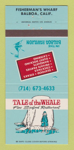 Matchbook Cover - Tale of the Whale Balboa CA 30 Strike