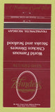 Matchbook Cover - Zehnders Restaurant Frankenmuth MI 30 Strike
