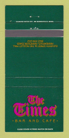 Matchbook Cover - The Times Bar and Cafe Minneapolis MN 30 Strike