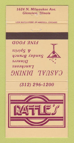 Matchbook Cover - Raffle's Restaurant Glenview IL 30 Strike