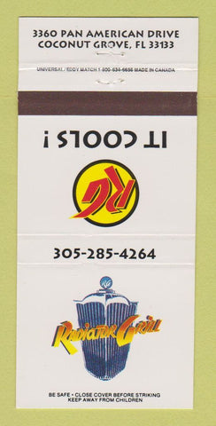 Matchbook Cover - Radiator Grill Coconut Grove FL 30 Strike