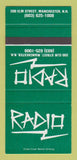 Matchbook Cover - Radio Manchester NH SAMPLE 30 Strike