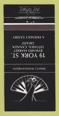 Matchbook Cover - Tokyo Joe Restaurant Ottawa ON 30 Strike