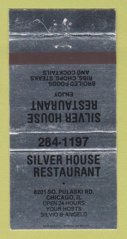 Matchbook Cover - Silver House Restaurant Chicago IL WEAR 30 Strike