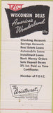 Matchbook Cover - Farmers  and  Merchants Bank Wisconsin Dells WI 30 Strike