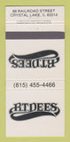 Matchbook Cover - RT Dees Crystal Lake IL 30 Strike