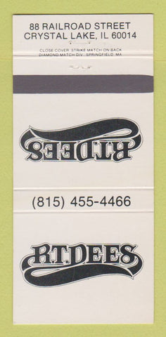 Matchbook Cover - RT Dees Crystal Lake IL 30 Strike