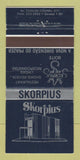 Matchbook Cover - Skorpius Restaurant Savassi Brazil WEAR 30 Strike