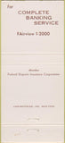 Matchbook Cover - Central Bank West Allis WI 30 Strike
