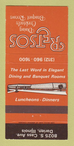 Matchbook Cover - Retsos Restaurant Darien IL 30 Strike