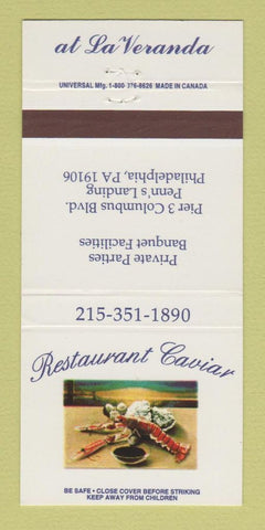 Matchbook Cover - Restaurant Caviar Philadelphia PA 30 Strike