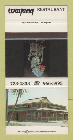 Matchbook Cover - Wayang Restaurant Citrus Heights CA SAMPLE 30 Strike