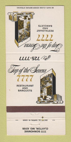 Matchbook Cover - Top of the Sevens Restaurant Clayton MO 30 Strike
