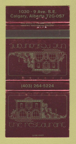 Matchbook Cover - The Restaurant Calgary AB WEAR 30 Strike